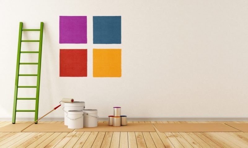 Painter in Fatima Nagar applying interior wall paint